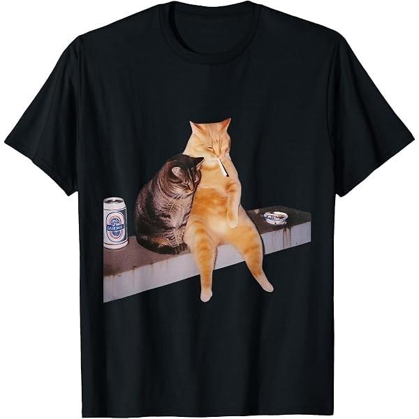 Кот с трубкой, футболка с курящим котом