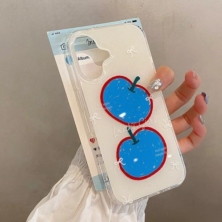 Синий яблоко яблоко 7 чехол для мобильного телефона iphone16promax защитный чехол xsmax новый 14 противоударный 13 простой