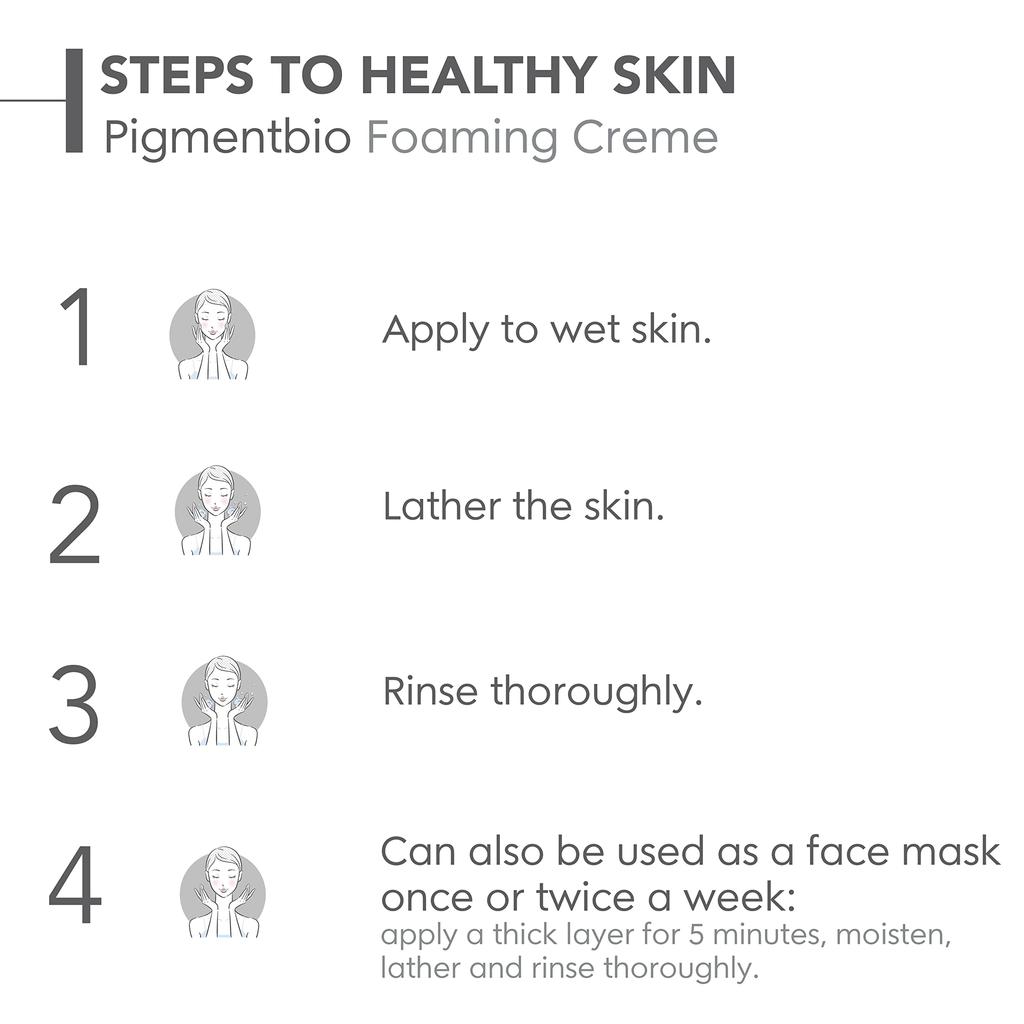 Bioderma Pigmenbio Очищающий скраб-пена White для тусклой кожи лица и тела, Питательный, Цветочный, Без искусственных этиловых или [Оригинальный] 200 мл, Кожа, (Скраб-очищающее средство,