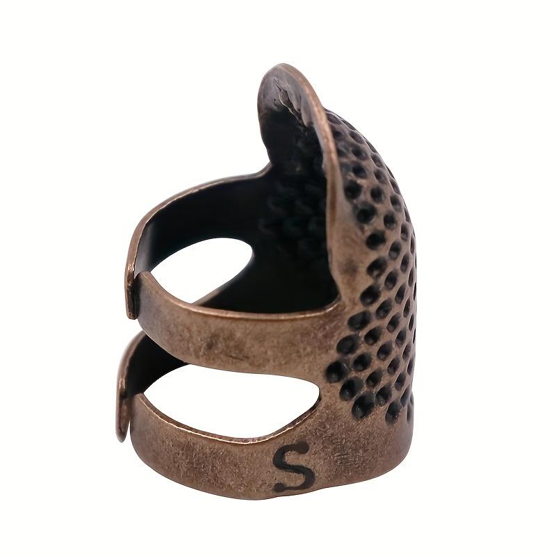 1 шт. Инструмент для шитья Наперсток на палец Набор пяльцев Домашний Ручной работы Вышивка крестом Наперсток Утолщенный Регулируемый Медный Игла Нить