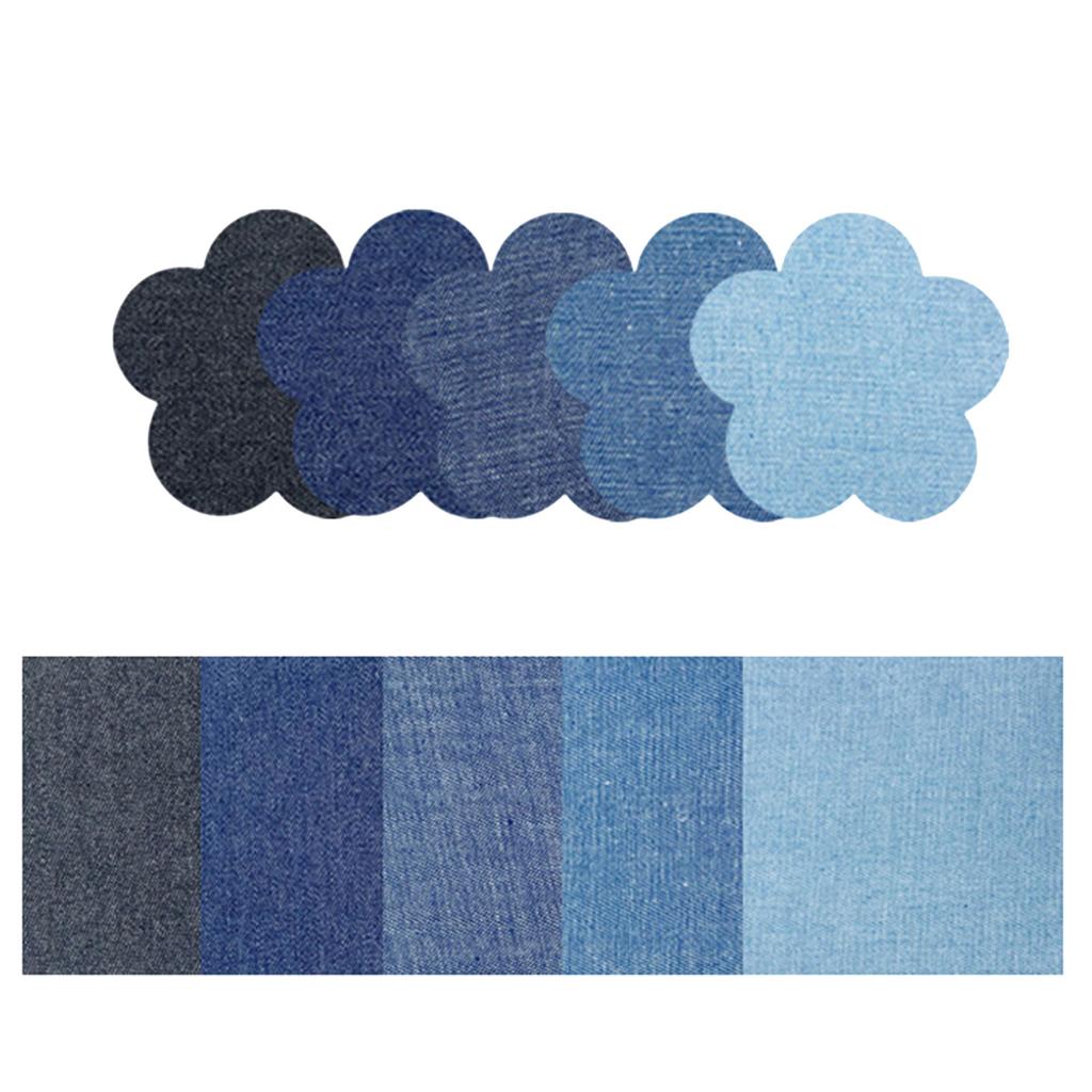 25 штук джинсовых заплаток, приклеивающихся утюгом, 5 цветов, заплатки для джинсов, курток, одежды, для ремонта и украшения