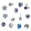 S925 White Copper Blue Series DIY Pendant Star Snowflake Accessories Beaded Bracelet