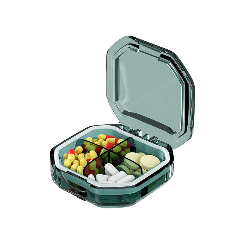 6 сеток, коробка для хранения таблеток, коробка для хранения лекарств, отделение для лекарств, мини-портативный контейнер-органайзер с уплотнительным кольцом