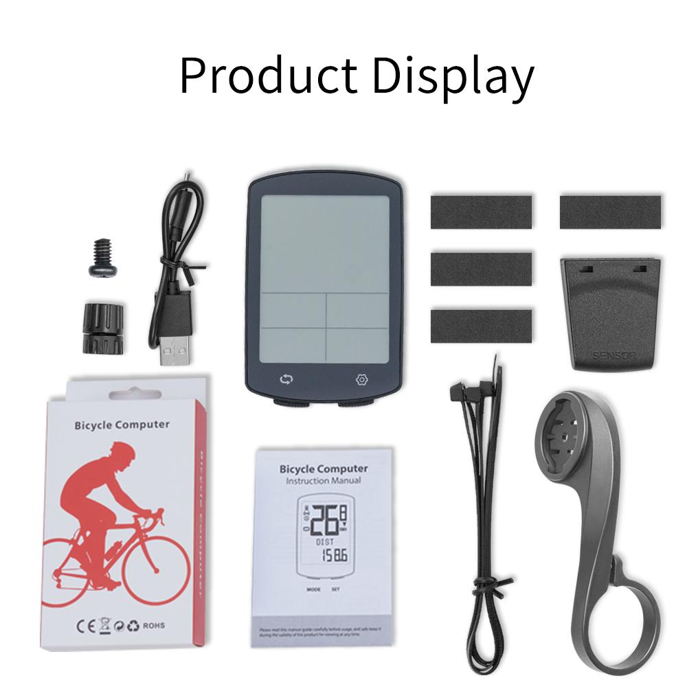 Wireless Bike Computer Large Screen USB Rechargeable Ultra-Long Standby Time Bicycle Speedometer Waterproofing Cycling Odometer2