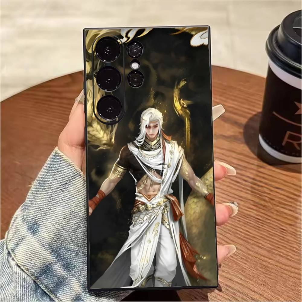 P-Perfect World Shi-Hao Phone Case For Samsung S25,S24,S21,S22,S23,S20,Ultra,S26,Plus,Fe,Note,5G Black Cover