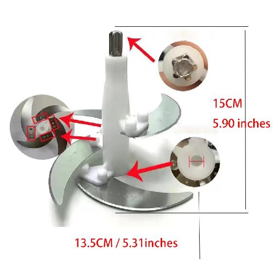 Универсальное лезвие, 20 различных размеров, электрическая мясорубка, лезвие, емкость 2–6 л, держатель ножа для миксера, одно лезвие