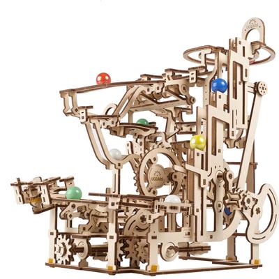 UGEARS Механический подъемник "Мраморный фонарь" 3D деревянная головоломка для взрослых - 3D головоломка "Гравитационный лабиринт" - Механический набор - Самостоятельная сборка - 3D деревянный набор модели -
