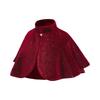 Girls Cape Cloak With Velvet Dress Formal Banquet Outfit