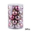 34Pcs Christmas Balls Ornament Hanging Pendants Navidad Noel Party Decor New Year 2024