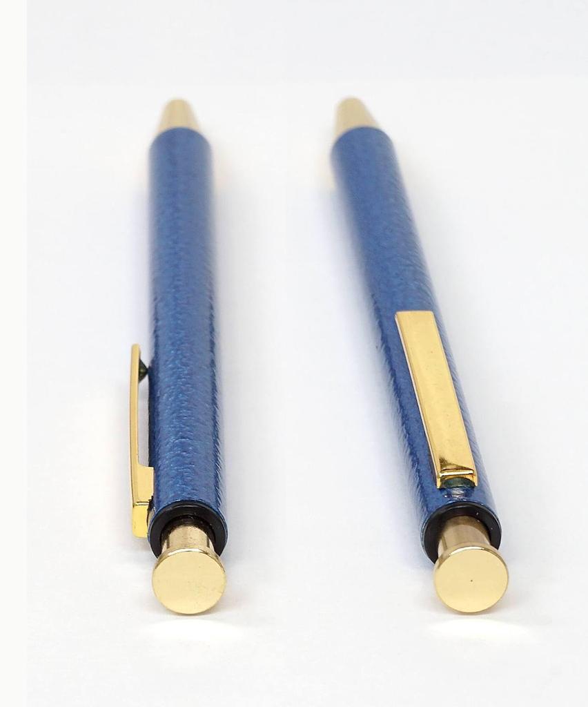 Тонкий пенал из воловьей кожи, красно-коричневый, набор NQ26, полностью металлическая шариковая ручка с рисунком ящерицы, синяя ASCR-NQ26B-L