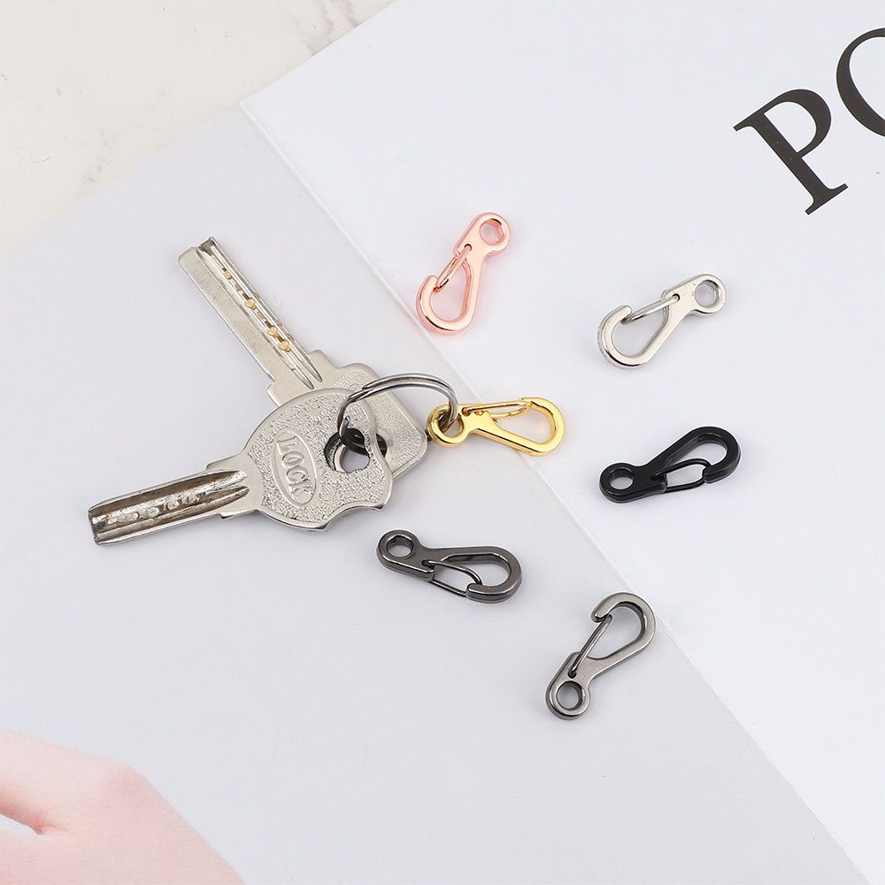 10 шт. Металлический брелок для ключей DIY с разъемным кольцом, застежкой-карабином, карабином, застежкой на шею, пряжкой для сумок и ремешком