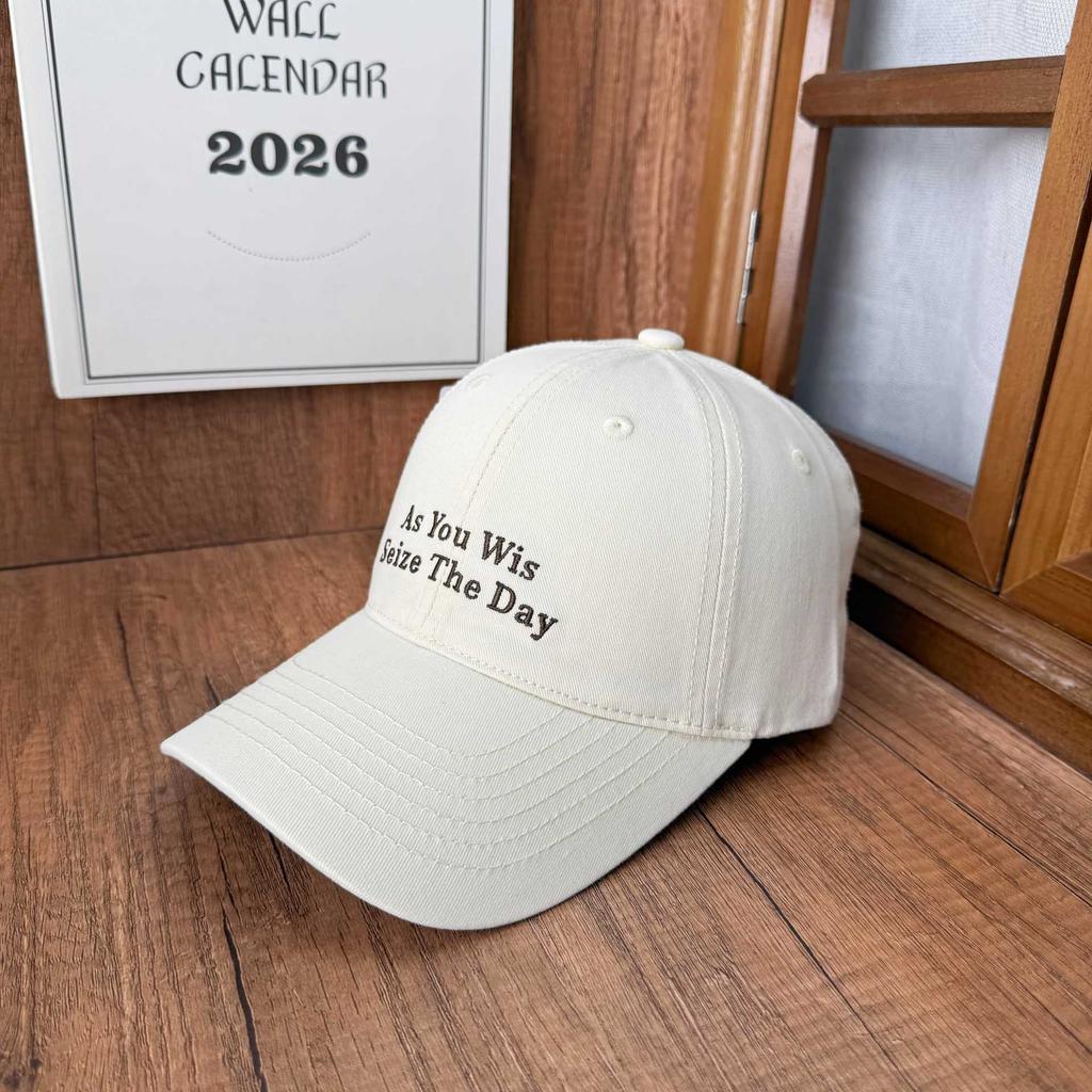American embroidered peaked cap women's new washed old soft top breathable face small sunshade sunscreen baseball cap