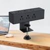 Струбцина для стола с розетками и USB-портами, настольная станция с 8/6 розетками переменного тока и шнуром 6,6 фута, подходит для края столешницы 1,6 дюйма