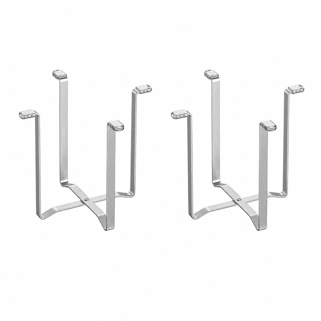 Foldable Trash Bag Holder Stainless Steel Desktop Food Waste Bin Draining Net Compact