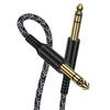 ANNIBER TRS Audio Cable Guitar Shield Nylon Braided Monaural Cable Standard Plug Male To Male Mixer for Connecting Guitar Amplifier Speaker 2M 6.35mm