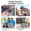 For iPhone 16 Plus Magnetic Case Leather Back Phone Cover with Detachable Card Bag