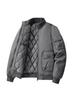 Men's Autumn/Winter Cotton-Padded Windproof Bomber Jacket with Stand Collar