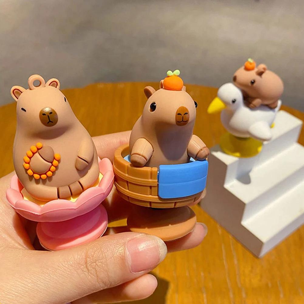 1PC Anime Personality Capybara Car Interior Decoration Trend Capybara Duck Auto Center Console Ornaments For Car Accessories