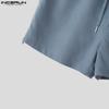 INCERUN Men Elastic Waist Side Zipper Home Wear Mini Pants Shorts Pajamas Underwear