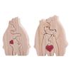 Wooden Bear Family Theme Art Puzzle Solid Color Personalised Funny Desktop Ornament Home Deco Gift Crafts Decoration