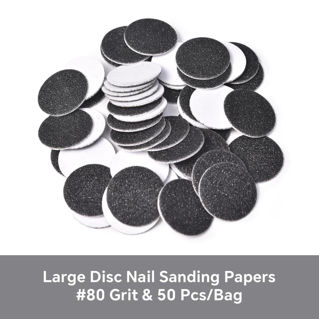 Набор сменной наждачной бумаги для удаления ороговевшей кожи для маникюра и педикюра с металлическим диском, насадка для ногтевой дрели, средство для удаления мозолей, аксессуары для ухода за ногами