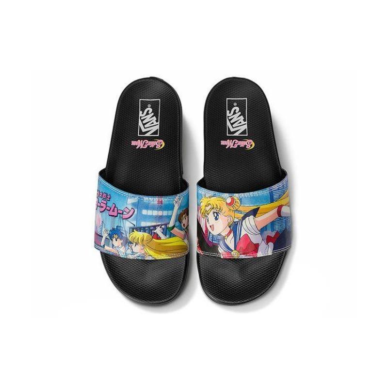 Унисекс спортивные шлепанцы Sailor Moon x Vans La Costa с резиновой подошвой, разноцветный принт VN0A5HFE448