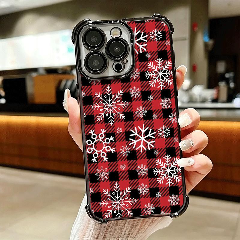 Чехол для телефона со снежинкой, зимний, холодный, с покрытием, для iPhone 16 17 Pro Max Air 16E 14 15 Plus 12 13 Mini, противоударный, с подушкой безопасности