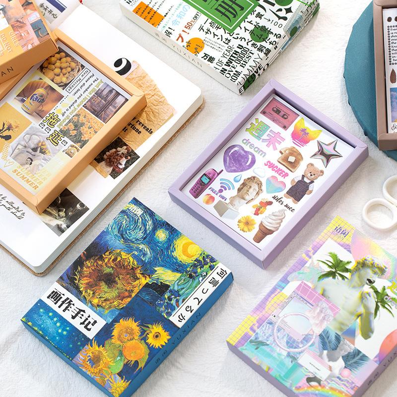1set Kawaii Stationery Stickers Colorful dreams Retro Diary Planner Decorative Mobile Stickers Scrapbooking DIY Craft Stickers