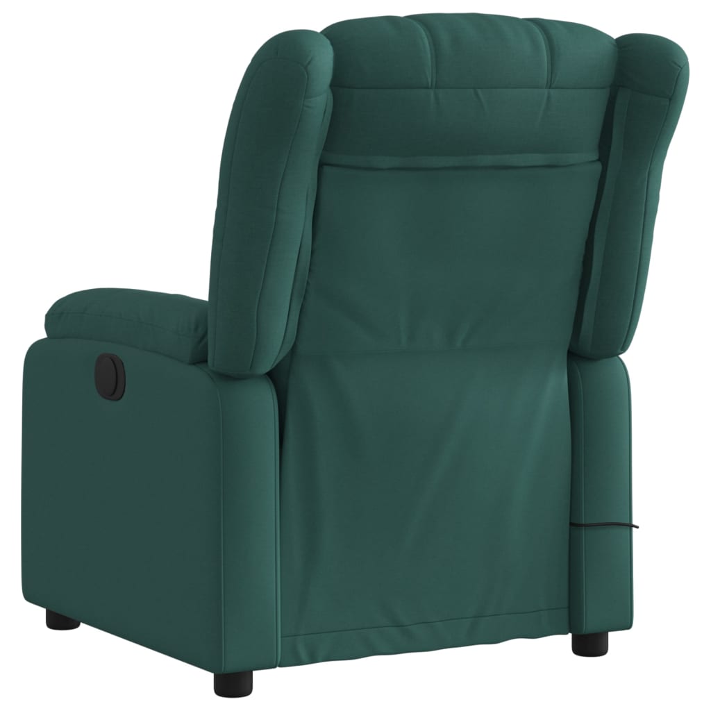 Massage Relax Chair Dark Green Fabric