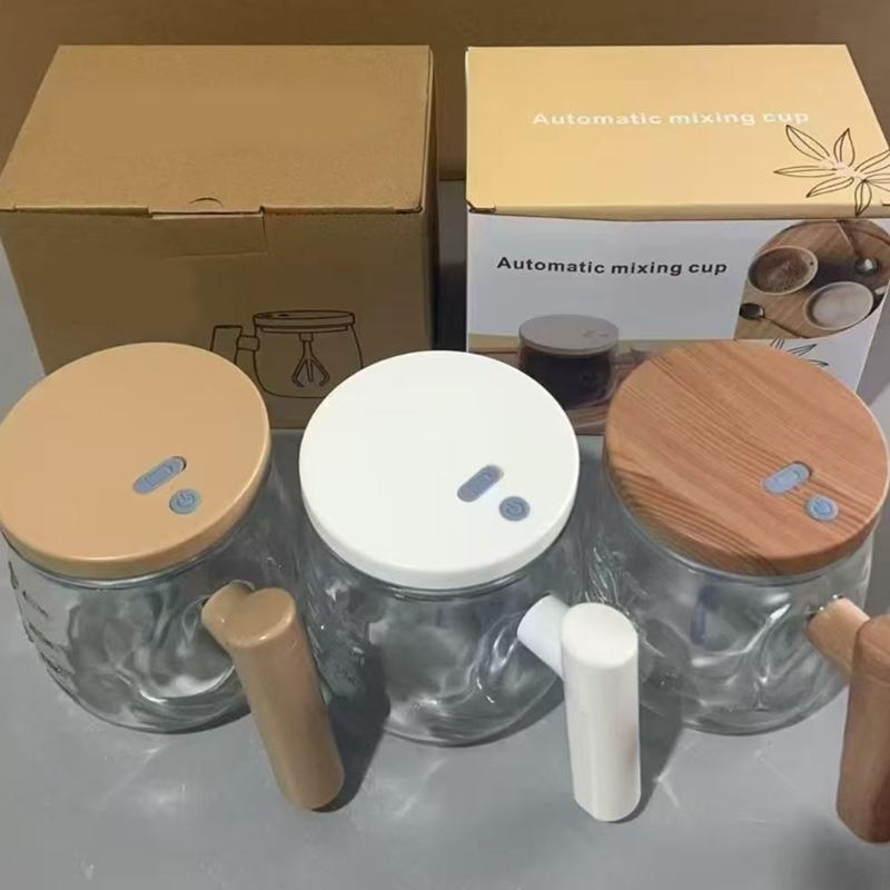 Автоматически перемешивающие стеклянные дорожные кружки с USB-аккумулятором, тихая работа, удобные в использовании, кухонная и барная посуда для тех, кто ездит на работу