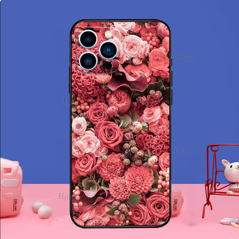 Чехол для телефона с цветком и красной розой для iPhone Samsung Galaxy Redmi Xiaomi Oppo OnePlus Note SA 7 8 9 10 11 12 13 14 20 21 22 23 53 54 Pro Max Plus Ultra