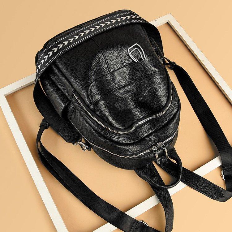 Quarryus Luxury Women Genuine Leather Backpack Female Quality Cowhide Knapsack Casual Ladies Shoulder Bag Fashion Large Capacity Travel