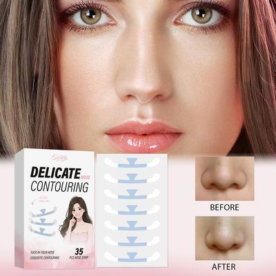 Уменьшающиеся наклейки на крылья носа, косплей, специальные уменьшающиеся невидимые полоски для носа, маленькие узкие M4R4