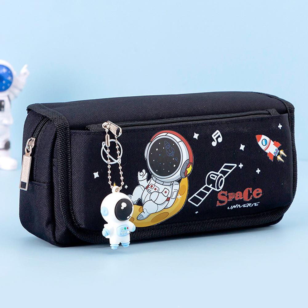 Space Astronaut Pencil Case Large Capacity Kids Stationery Bag School Studen Cartoon Canvas Pencil Bag Korean Stationery
