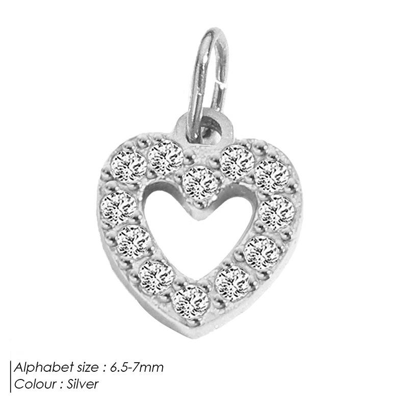 Европейская и американская подвеска-буква из нержавеющей стали, полностью инкрустированная бриллиантами, с вариантами ожерелья и браслета из циркония для самостоятельной сборки