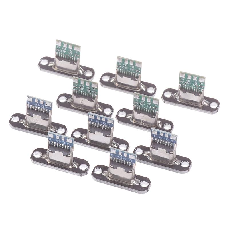 5 шт. разъем USB 3.1 Type C с винтовой фиксирующей пластиной Type-C USB Jack 3.1 Type-C 2Pin 4Pin женский разъем разъем для зарядки порт