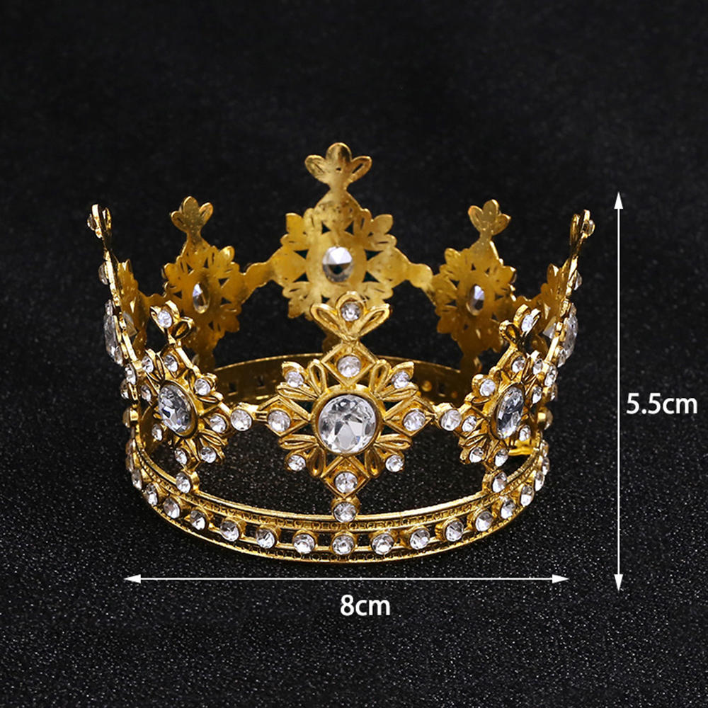 Корона со стразами для выпечки торта, украшение для головы, детские аксессуары для волос, принцесса, свадьба, день рождения, вечеринка, принадлежности, новый