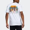 Adidas T Shirts Men's White Crew Neck Moderate Straight Fit GU6287