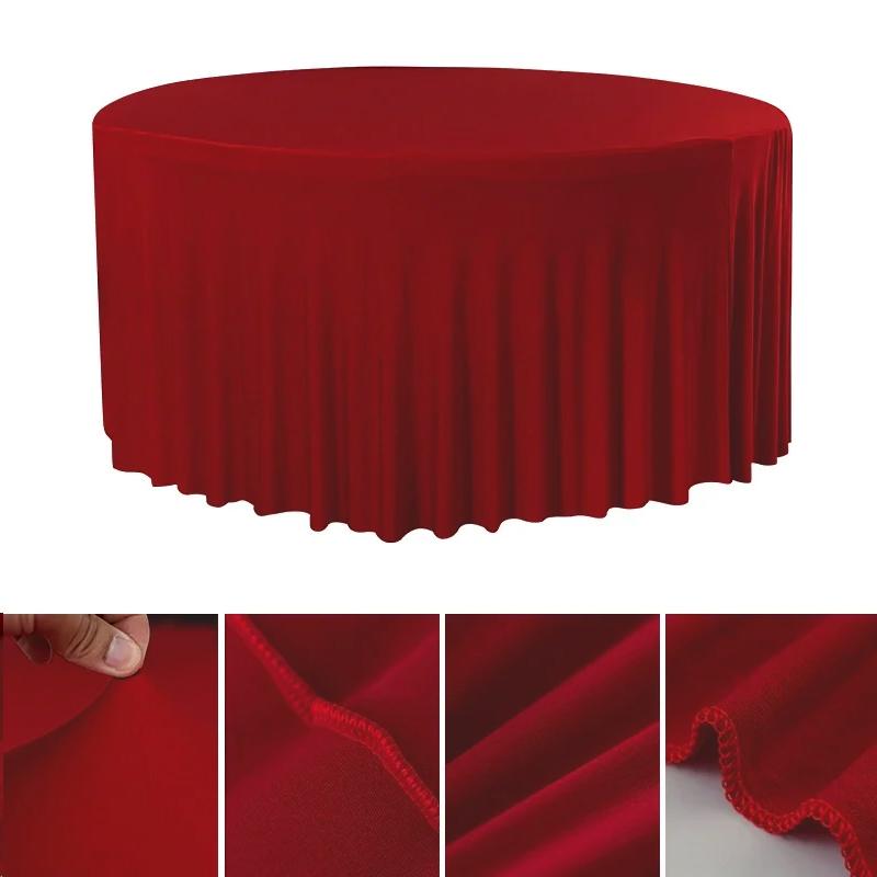 Round Tablecloths,High-Density Black Polyester Covers, Wrinkle Resistant,for Dining,Banquets, Buffet Parties,Wedding Table Cloth