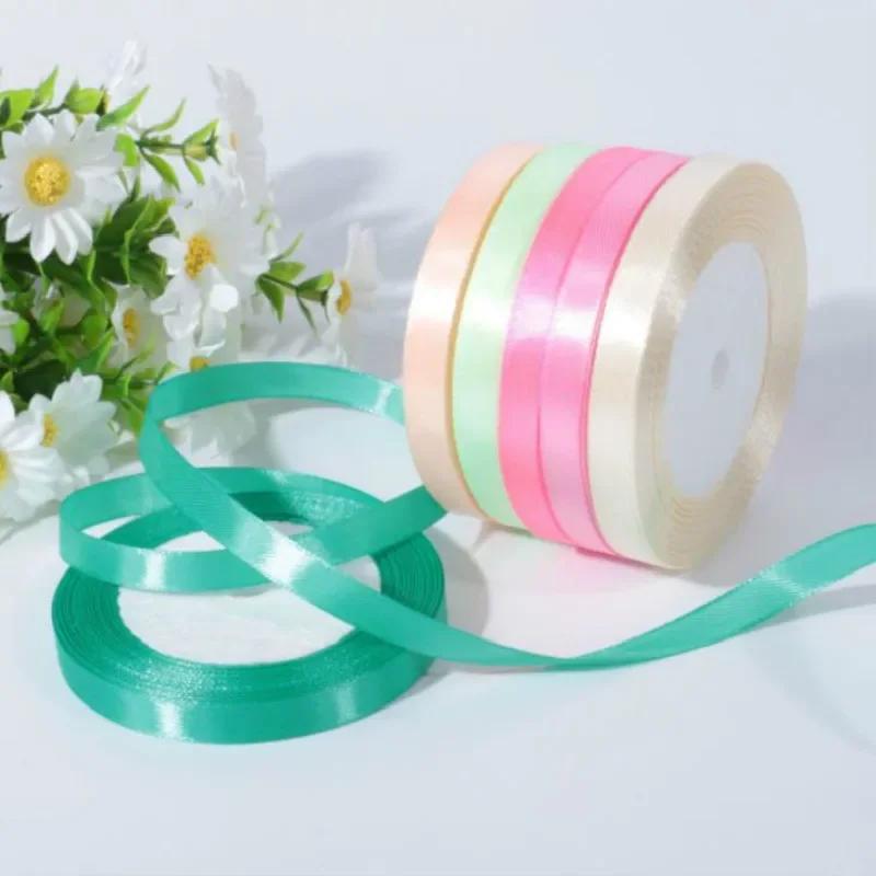 25 ярдов 6 мм 10 мм 15 мм 20 мм 25 мм 40 мм 50 мм Шелковые Атласные Ленты для Поделок Бантов Ручной Работы Упаковки Подарков Вечеринки Свадьбы Декоративные DIY