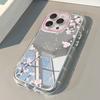 Розовый чехол для телефона с цветами персика на весну для iPhone 17 16 15 14 13 12 11 Pro Max 7 8 Plus X XR XS 16E Новый чехол с зеркальным дизайном