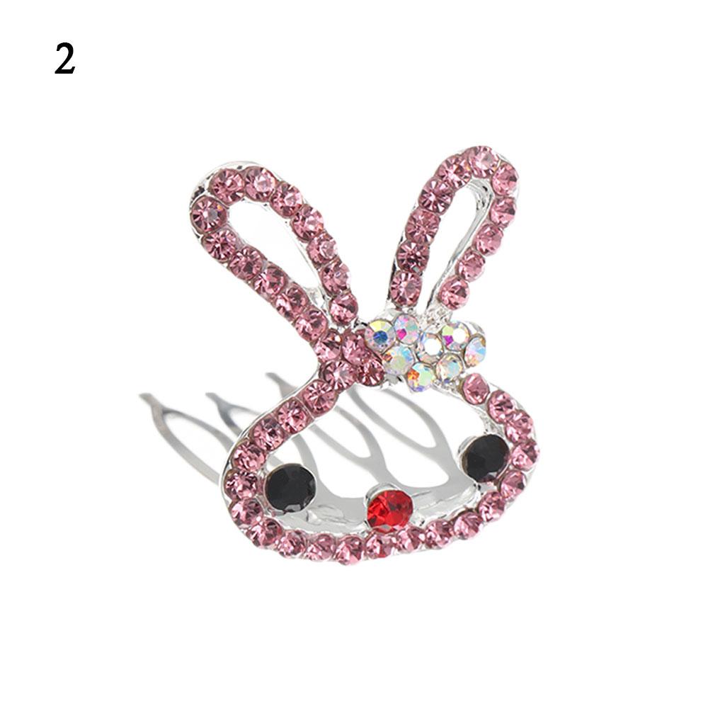 Birthday Present Crystal Party Children's Headwear Rabbit Crown Comb Hairpin