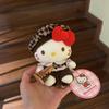 Санрио Хелло Китти 12 см Плюшевый брелок Кавайный котенок Подвеска на рюкзак Игрушка для детей и женщин Декор для машины, сумки Мягкая кукла