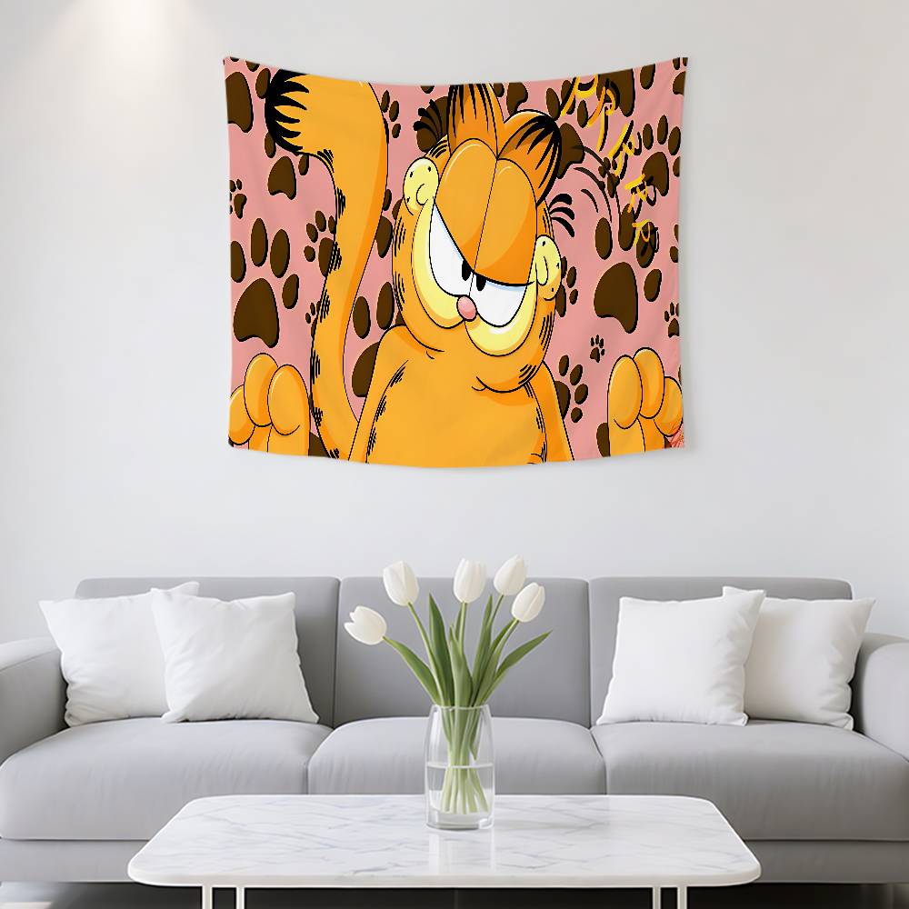 Cute CatGGarfieldsBackdrop Tapestry Customizable Tapestries Of Various Styleswall Hangings Celebrity Photo Printing