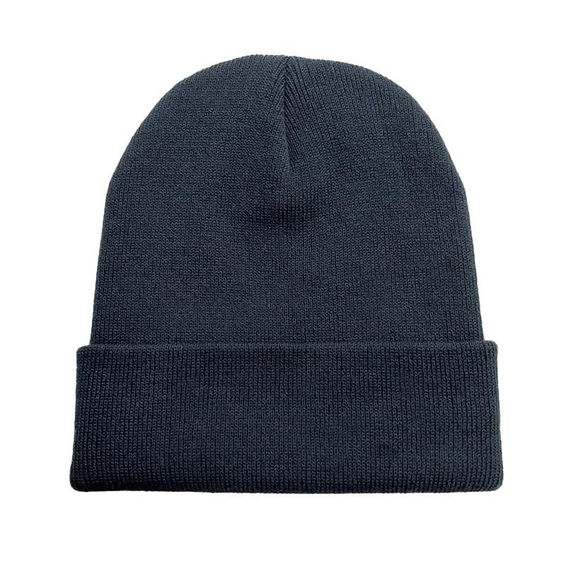 Brimless beanie big head circumference knitted hat knitted hat knitted hat black knitted hat outdoor warm hat