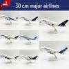 30 см Цельная смоляная модель Самолета - Подарок авиации Airbus & Boeing, Популярный онлайн