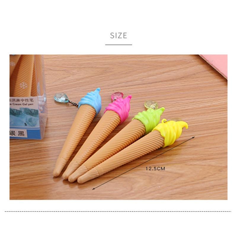 1 Pcs Gel Pen Novelty Cute Novel Ice Cream Funny School Gel Pen Ballpoint Item Girl Stationery Student Kids Prize Gift