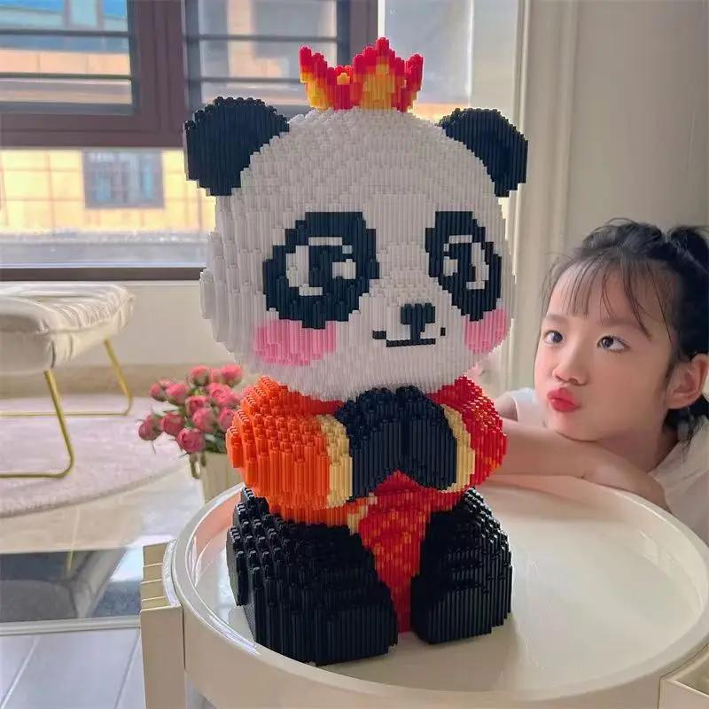 Giant Panda Building Blocks Cute Little Panda Small Particle Children's Puzzle Assembly Toys Birthday Gift Ornament