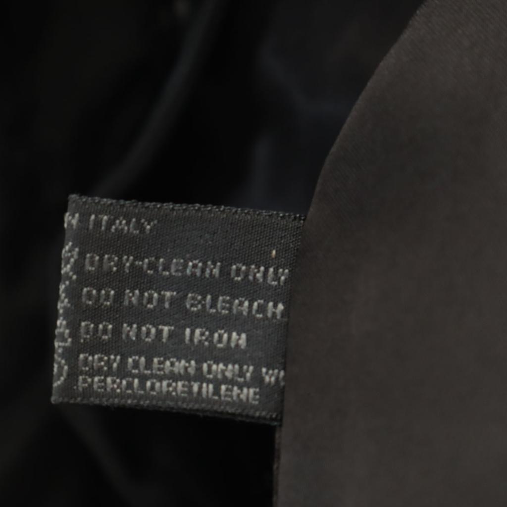 Prada Made In Italy Stainless Collar Coat L Black With Liner Women Used