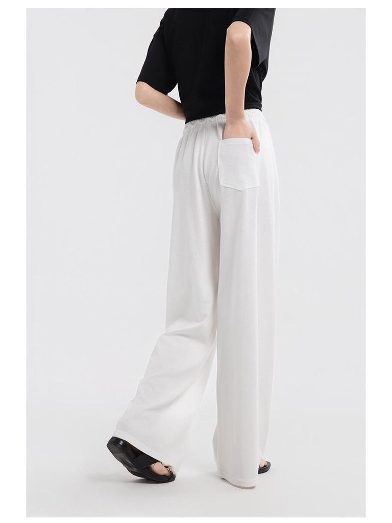 Yulu Women's Linen Straight-Leg Summer Pants - Loose, Breathable, Slimming, Versatile, and Casual Long Pants